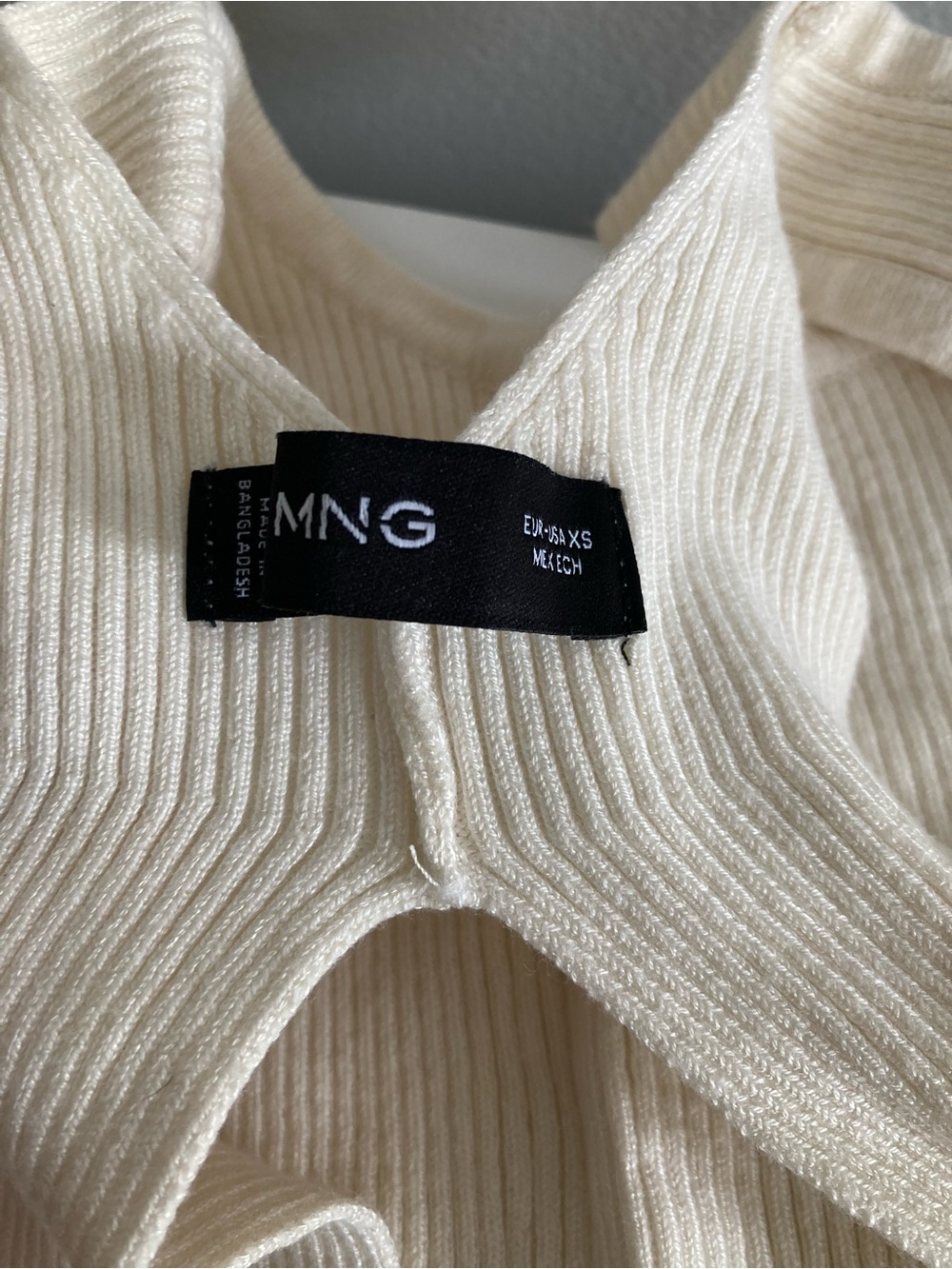 Mango Cream Ribbed Knit Tank - Picture 3 of 4